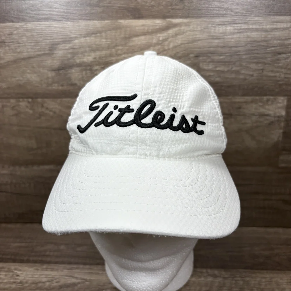 Titleist Cap Hat White Adjustable Strapback One Size Golf